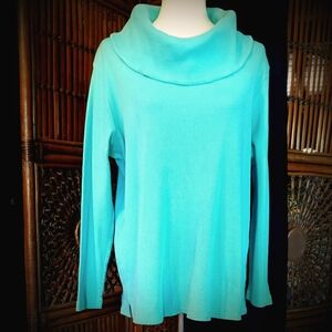 D&CO. Top - Cowl Neck Waffle Weave - XL